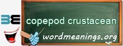 WordMeaning blackboard for copepod crustacean